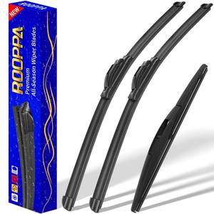 lot 8169 image: 3 Wipers Fits Mitsubishi Outlander Sport 2011-2025 Wiper Blades