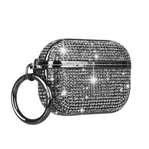 lot 8184 image: GCVXRUD for Airpods Pro 2 Diamond Case, Rhinestone Bling Glitter Cute Compatible with Airpods Pro Earphone Cover for Girls Women Luxury Skin (Black)