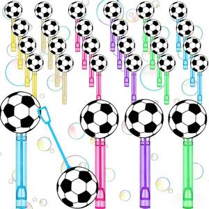 lot 8189 image: 24 Pcs Soccer Ball Bubble Wands, Match Day Party Favor Bag Fillers