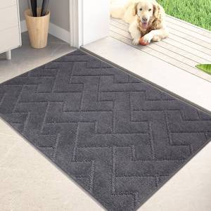 lot 8198 image: PURRUGS Dirt Trapping Door Mat Indoor Entrance, 24 x 35.5, Grey