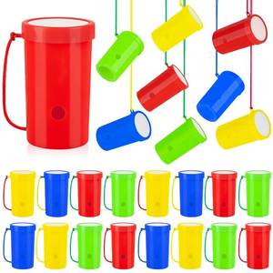 lot 8218 image: Demonwer 8 Pcs Mini Air Horns 3 Inch Noisemakers for Sporting Events Loud Noise Maker Blow Horn Noise Whistle with Lanyard for Birthday Holiday Party Graduation Celebrations Goodie Bag Fillers
