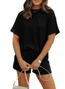 lot 8221 image: MARZXIN Women 2 Piece Short Set with Vertical Stripes Summer Cruise Outfits