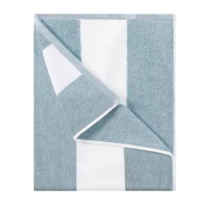 lot 8222 image: HENBAY Cotton Oversized Beach Towel - Large 70 x 35 Inch Pool Towel, Smoke Blue Striped Quick Dry Swimming Cabana Towel