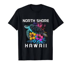 lot 8238 image: North Shore Hawaii Sea Turtle Hawaiian Diving Surfer T-Shirt L