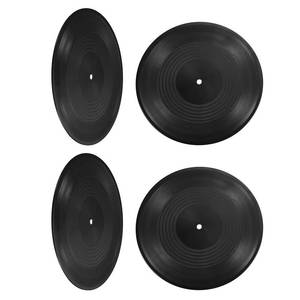 lot 8243 image: PATIKIL Blank Vinyl Records, 12 Inch 2 Pack CD Fake Vinyl Records for Wall Aesthetic Decor, Decorative Records for Roll Music Room Rock Party DIY Decoration, Black