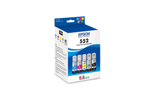 lot 8249 image: Epson - T552 Dye Clr Combo CMYPkGy Ink - Photo BlackCyanMagentaYellowGray