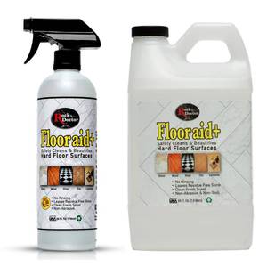 lot 9623 image: Flooraid Rock Doctor Multi-Surface Floor Cleaner Combo Pack, 64 oz and 24 oz �� Cleans Vinyl, Ceramic Tile, and Stone