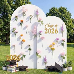 lot 9630 image: Suncalla 21 Pcs Wildflower Arch Backdrop Decorations for Graduation Realistic Floral Class of 2026 Graduate Photography Background Floral Decor for Congrats Grad Party,No Background(Class of 2026)