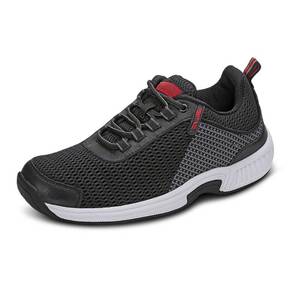 lot 9672 image: Orthofeet Edgewater Orthopedic Mens Walking Shoes, Black, Size 13 Wide