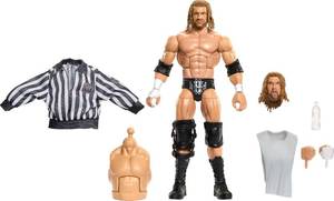 lot 10157 image: Mattel WWE Elite Collection Action Figure & Accessories, Premium Live Event Triple H Set, SummerSlam Series with Jesse The Body Ventura Build-A-Figure Parts������