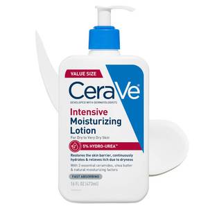 lot 10162 image: CeraVe Intensive Moisturizing Lotion, Hydro-Urea  Shea Butter, Body Lotion For Dry Skin, Relieves Signs Of Extra Dry Skin, Non Greasy Hydrating Cream For Rough, Tight, Red & Itchy Skin, 16oz