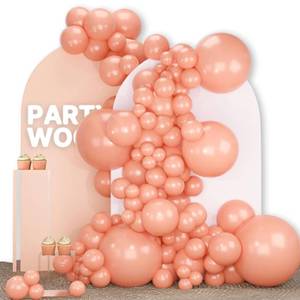 lot 10165 image: PartyWoo Peach Balloons 140pcs Light Orange Pink Color 18 12 10 5 Inch