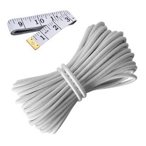lot 10169 image: HEMYLU Elastic Cord 18 Inch (3MM) x 33FT, White Elastic String Bungee Shock Cord with Nylon Sleeve and Heavy Strength for Crafting DIY Sewing