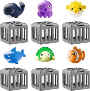 lot 10171 image: Mokvtz Underwater Swim Game Set with 6 Floating Sea Animals, Funscape Kids Pool Diving Toys, Underwater Dive Rescue Toy for Swimming Pool