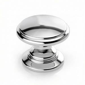 lot 10188 image: Goldenwarm Cabinet Knobs, Polished Chrome Dresser Knobs 1-15 Inch 5 Pack Round Kitchen Hardware, Solid Zinc Alloy, Single Hole, Screws Included, Drawer Knob for Cupboard Dresser Bathroom Vanity