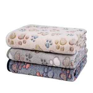 lot 10206 image: Dono 1 Pack 3 Dog Blankets, Soft Fluffy Fleece Pet Blanket Warm Sleep Mat Paw Print Design Puppy Kitten Throw Blankets Doggy Blanket for Dogs