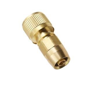 lot 10208 image: Expandable Hose Repair Kit, Solid Brass Hose End Repair Part for 34 GHT Quick Connector, Replacement Fitting for Flexible or Retractable Garden Water Hose, Quick Connector Not Included, 1 Pack