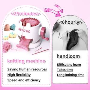 lot 11675 image: MericTop SENTRO Knitting Machine, 22 Needle Knitting Machines Smart Circular Crochet Machine for KidsAdults Beginners,Double Weaving Loom Machine for Hat,Socks,Scarves,Gloves(for 3-5mm Wool Yarn) (Slight Use)