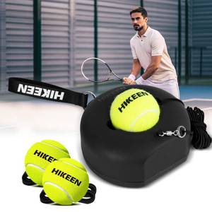 lot 11679 image: Hikeen Premium Tennis Trainer Rebound with Metal Base,Portable Solo Tennis Trainer Set with 3 Highly Elastic String Balls,Tennis Practice Equipment for Adult Kids an Beginners