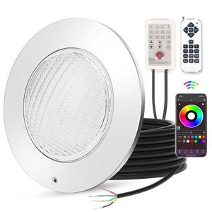 lot 11684 image: Mopzlink 10 Inch RGB LED Pool Light Replacement for Inground Swimming Pools