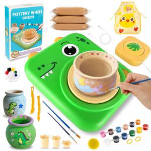 lot 11685 image: TenLaitech Pottery Wheel for Kids - Arts and Crafts Toys for Kids Ages 8-12  Complete Pottery Painting Kit with Air Clay Art Supplies for Girls Boys Toys Birthday Gift for 6 7 8 9 10 11