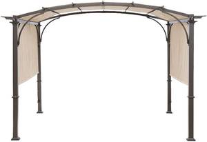 lot 11686 image: Universal Doubleton Steel Pergola Replacement Cover for Pergola Structures L-PG080PST, 80x 205 (Beige)