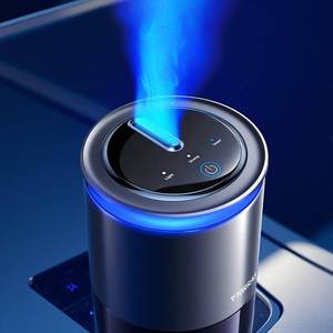 lot 12093 image: TORRAS Smart Car Air Freshener, Ultrasonic Mist, Blue Light Enhanced Fountain Nozzle, Automatic OnOff, Adjustable Fragrance, Rechargeable Battery, Ambient Light, Premium Cologne Scent (Used)
