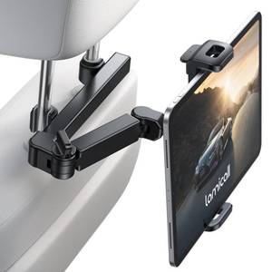 lot 12100 image: Lamicall Car Headrest Tablet Holder - 3 in 1 Extension Arm Adjustable Tablet Car Mount for Back Seat, Gifts Road Trip Essentials for Kids, for 4.7-11 Devices, iPad Pro Air Mini, Galaxy, Fire HD