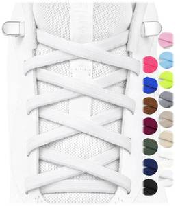 lot 12112 image: Stepace Elastic No Tie Shoe Laces for Kids Adults Sneakers White 120