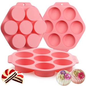 lot 12120 image: Sidosir 3Pcs Oreo Cookie Chocolate Silicone Mold, 12-Cavity Round Cylinder Oreo Chocolate Cover Molds for Candy, Silicone Baking Molds for Mini Cakes, Jelly (Not Circular Square)