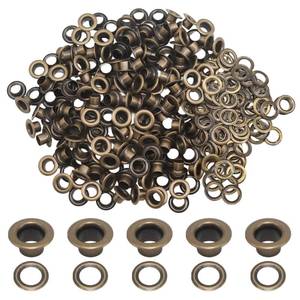 lot 12126 image: Mormchlots 200Pcs 8mmx15mmx7mm0.31x0.59x0.28 Hole Bronze Brass Grommets Eyelets, Self Backing Eyelets for Bead Cores, Clothes, Lightweight Eyelet for Leather, Canvas, DIY
