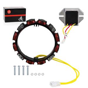 lot 12145 image: Alternator Stator Coil 2Pin wRegulator For Briggs & Stratton Engines 10-16 Amp 592830 Replaces for OEM 592830, 696458, 691064, 393295 845907 394890 797375