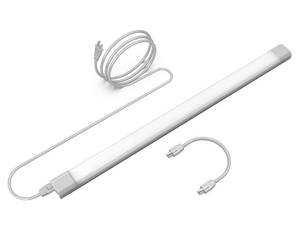 lot 12159 image: Snyloe 12 Under Cabinet Light Plug-in, 6.5W 500LM, Dimmable (100%50%), Energy Efficient, 5FT Power Cord and 12 Linking Cord, Lightweight Design, Linkable Up to 30 Units, YT-4101-12