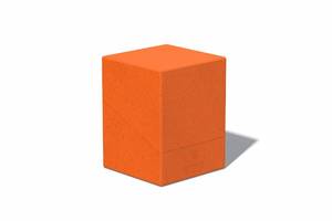 lot 12169 image: Ultimate Guard RTE Boulder 100, Deck Case for 100 Double-Sleeved TCG Cards, Orange, 97% Renewable, Made in Germany, Secure & Durable Storage
