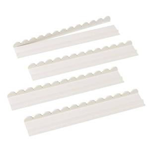 lot 13323 image: Mahjong Racks with Pushers, 4PCS Clear Acrylic Holders Wave Design