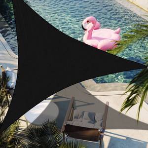 lot 13325 image: SHADESPEARE 12 x 12 x 12 Black Triangle Sun Shade Sail Canopy Durable Fabric UV Block Awning, We Make Custom Orders