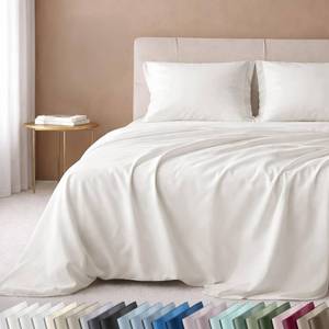lot 13338 image: California Design Den 600 Thread Count Bed Sheets Queen Size Set,True Ivory