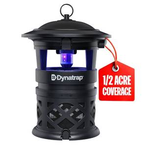 lot 13357 image: Dynatrap DT1130SR 12 Acre Mosquito & Flying Insect Outdoor Trap and Killer �� Kills Mosquitoes, Flies, Wasps, Gnats, & Other Flying Insects - Bug Zapper Alternative �� Black