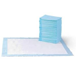 lot 13372 image: Amazon Basics Leak-Proof Dog and Puppy Potty Training Pee Pads with Quick-Dry 5-Layer Design, X-Large Size 28 x 34 Inch, Blue & White, 40-Pack
