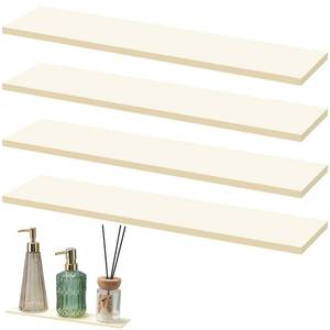 lot 14001 image: Leinuosen 4 Pcs Beige Acrylic Medicine Shelves, Replacement Cabinet Shelves for Bathroom, Living Room, Kitchen, Wall Mounted and Hanging, 1 cm Thick (13 Inch)