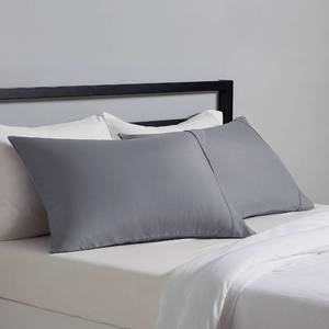 lot 14004 image: Amazon Basics Standard Pillowcases Set of 2 - Lightweight, Super Soft Easy Care Microfiber, Dark Gray, 30 L x 20 W, Pillows Not Included