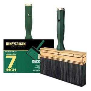 lot 14030 image: King Origin 7 Inch Paint Brush, Deck Stain Brush Threaded Handle
