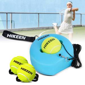lot 14044 image: Hikeen Premium Tennis Trainer Rebound with Metal Base,Portable Solo Tennis Trainer Set with 3 Highly Elastic String Balls,Tennis Practice Equipment for Adult Kids and Beginners -Blue