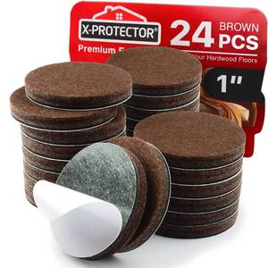 lot 14065 image: 24 Heavy-Duty Felt Furniture Pads 1 14Thick X-Protector Round Felt Pads