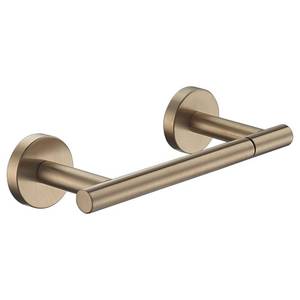 lot 14075 image: JQK Champagne Bronze Toilet Paper Holder, 7.5 Inch Double Post Pivoting Tissue Holder for Bathroom Wall Mount, 304 Stainless Steel Hold Mega Rolls, TPH150-CB
