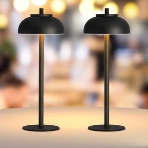 lot 14076 image: Moragin Cordless Table Lamps, Rechargeable LED Touch Lamp, Black, 2 Pack