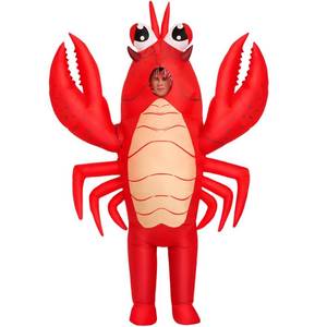 lot 14081 image: KOOY Inflatable Lobster Costume Adult, Inflatable Costume For Adult, Blow Up Crawfish Costumes WomenMen for Funny Party, Lobster Dress, Onesie For Mardi GrasHalloween