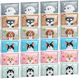 lot 14094 image: 24 Packs Travel Size Tissue Pocket Slim Pack Facial 3 Ply Wallet Size Pocket Tissues for Travel Wedding Party Favors, 6 Styles(Dog)