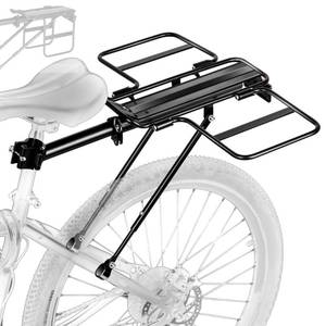 lot 14102 image: YONTUO BCR07 Foldable Wide Wings Bike Cargo Rack, Quick Release, Universal, Large Capacity, Height Adjustable Fit 24-29