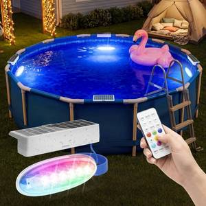 lot 14113 image: Solar Pool Lights for Above Ground Pools,IP68 Pool Solar Lights 6 Pack Gray